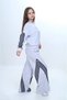 Girl's 100% Cotton Striped Oversize 2 Thread Bottom & Top Tracksuit Set-305 - 2