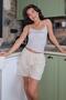 Light Gray Thin Strap Cotton Basic Undershirt Sh169 - 3