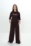 Girl's 100% Cotton London Printed Oversize Garnished Three-Collar Sleeve Tracksuit Set-293
