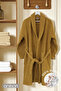 Şalyaka Zaya Bathrobe Mustard 100% Cotton Unisex Ideal for Spa Women/Men