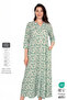Women's Cotton Fabric Patterned Long Dress 7715