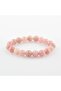 Certified Pink Quartz Stone Natural Stone Bracelet 9mm - 7
