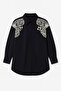 EMBROIDERED FRONT OVERSIZE SHIRT - 2