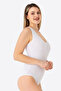 White 2-Piece Women's Snap-On Athlete / Body Thick Strap Cotton Lycra - 4