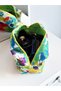 Watercolor Patterned Green Hair Styling Bag 35X14X12 Cm, Hair Styling Accessory Bag - 5