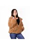 Women's Zippered Plush Jacket - 3