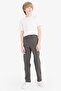 Boy's Gray Gabardine School Trousers T8850A623Au