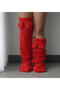 Pabtex Eared Plush Socks Welsoft over the Knee Room Socks Winter Sleeping Socks Foot Warmer Long Socks - 3
