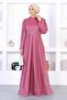 Pearl Lace Glitter Evening Dress Dusty Rose 12252