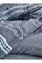 Double Natural Striped Duvet Cover Set Indigo Organic (4 Pillowcases) - 4