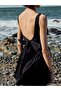 Back Low-Cut Bow Detail Mini Dress Black - 2