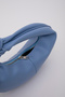 Blue Shk98 Knot Detailed Single Compartment Faux Leather Handbag - 8