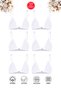 Özkan 0923 Pack of 6 Girls' 95% Cotton Single Jersey Lycra Flexible Comfortable Unlined Unpadded Training Bras