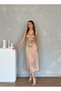 Kıraçlı Satin Midi Special Occasion Graduation Engagement Evening Dress Women's Dress - 5