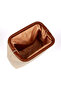 Women's Coffee Detailed Canvas Portfolio & Clutch Bag - 5