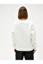 Text Embroidered Sweatshirt Thick Cotton - 4