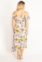 Women's Large Size Colorful Collar Elastic Strap and Flounce Detailed Dress 65n34441 - 6