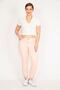 Women's Pink Large Size Jeans with Lace Detail 65n36046 - 7