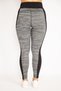 Women's Large Size Gray Side Stripe Detailed Sports Leggings Trousers 65n34863 - 4