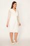 Women's Plus Size Bone Front Gathered and Lace Detailed Lined Evening Dress 65n32510 - 3