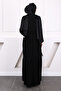 Black Sleeve Elastic Frilly Ferace - 3