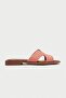 Genuine Leather Mbgvn656Pdr Women's Powder Flat Slippers - 3