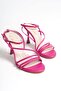 Mbhrn520-Fs Women's Open Back High Fuchsia Heeled Sandals - 2