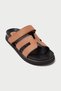 Genuine Leather Mb3838-Tb Orthopedic Sole Women's Tan Slippers - 4