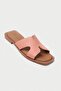 Genuine Leather Mbgvn656Pdr Women's Powder Flat Slippers - 4