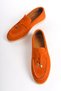 Mubiano Genuine Leather Collection Women's Suede Loafer & Ballerina Orange -Mckry1410-Orj - 9