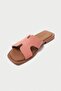 Genuine Leather Mbgvn656Pdr Women's Powder Flat Slippers - 5