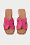 Genuine Leather Mbgvn656Fs Women's Fuchsia Flat Slippers - 2