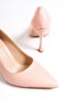 Genuine Leather Mb971-Pd Women's Thin 9 cm Heels Powder Stiletto & Heels Shoes - 4