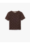 Slim Fit Short Sleeve Boat Neck Openwork Crochet Crop T-Shirt - 3
