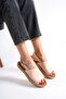 Genuine Leather 601-Pd Powder Women's Espadrille Sandals & Slippers - 4