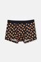 Black Patterned Cotton Boxer
