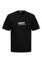 Men's Crew Neck Logo Printed T-Shirt Black - 2