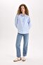Oversize Wide Fit Poplin Long Sleeve Shirt E2294Axns - 2
