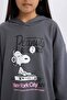 Girls Snoopy Oversize Wide Fit Hooded Sweatshirt D3110A824Wn - 5