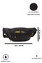 Men's Fabric USB Headphone Outlet Crossbody Cross Chest Shoulder and Waist Bag Black - Yellow - 5