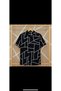 Black Color Broken Line Apaş Collar Large Size Men's Shirt - 2