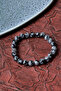Certified Snowy Obsidian Silver Apparatus Bracelet - 3