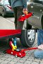 Red 2-Ton Car Jack with Wheels and Carrying Case - Strong, Safe, and Easy to Use - 2