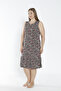 Women's Plus Size Cotton Modal Fabric Short Dress 7855 - 4