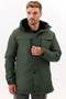 Men's Khaki Fleece Fur Water and Windproof Hooded Winter Coat & Coat & Parka - 6