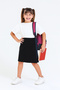 Girls' Waist Drawstring School Camisole Shorts Skirt Black G2025-1 - 5