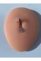 Çelik Göbek Piercing Mini Çiçek Papatya Figürlü Model - 3