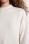 Oversize Wide Fit Half Turtleneck Long Knitwear Sweater R6044Az24Wn - 5