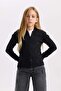 Girls Hooded Ribbed Camisole Zippered Sweatshirt D3350A824Au - 4