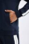 Navy Blue Standard Fit Mock Neck Half Zipper Athlete Sweatshirt D1953Ax24Au - 5